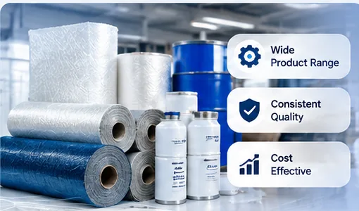FRP raw materials and efficient product range